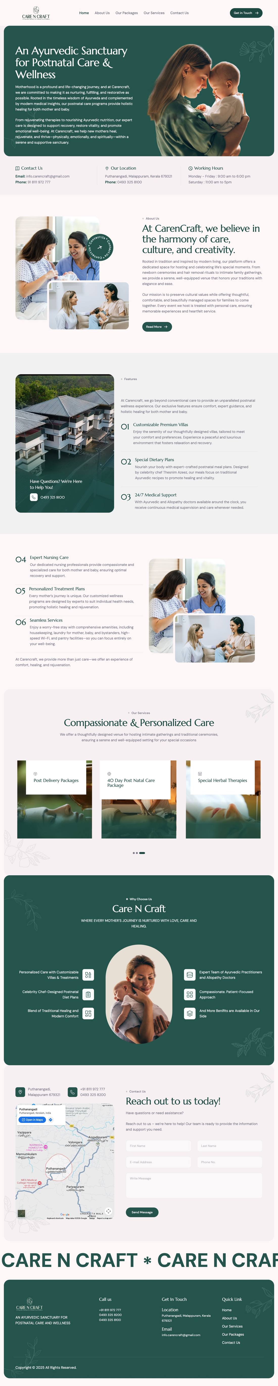 CarenCraft website designed by Dotbunch